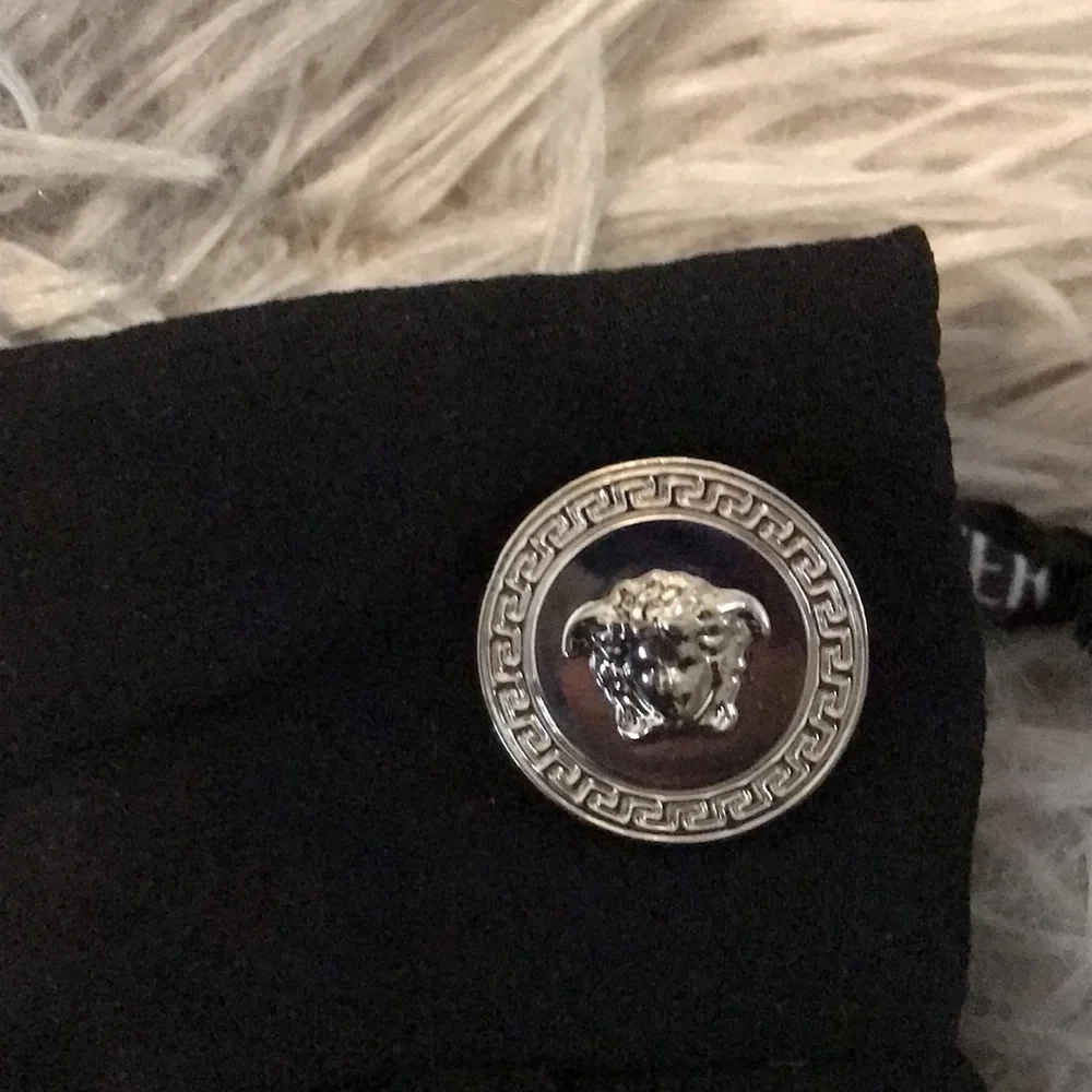 New Authentic Versace Pleated Silk Georgette Skirt in Black